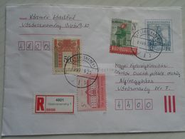 D170808  Hungary - Registered Cover   - Cancel VÁSÁROSNAMÉNY - 1999 - Storia Postale