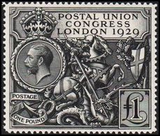 1929. POSTAL UNION CONGRESS LONDON Georg V. £ 1. (Michel 174) - JF320923 - Ungebraucht