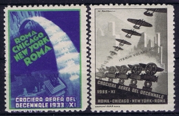 ITALY CROCIERA AEREA DEL DECENNALE 1933 ROMA - CHICAGO - NEW YORK ROMA - Airmail