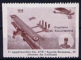 ITALY  AEREA 1918 CAPITANO SALOMONE  LUBIANA - Posta Aerea