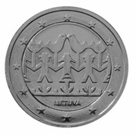 2018- LITUANIE – FESTIVAL DE LA DANSE - 2 EUROS PLAQUE ARGENT - Lituanie