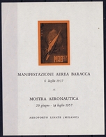 ITALY MANIFESTAZIONE AEREA  BARACCA  MOSTRA  AERONAUTICA  LINATE MILANO - Posta Aerea