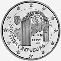 2018- SLOVAQUIE – REPUBLIQUE - 2 EUROS PLAQUE ARGENT - Slowakije