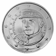 2019- SLOVAQUIE – STEFANIK - 2 EUROS PLAQUE ARGENT - Eslovaquia