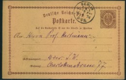 1874, "BERLIN P.A.5 HAMB. BHF" Auf 1/2 Gr. GSK - Maschinenstempel (EMA)