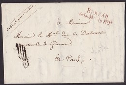 1833. PARÍS. CORREO INTERIOR. FRANQUICIA BUREAU DE LA MAISON DU ROI. MARISCAL DUQUE DE DALMACIA. MUY INTERESANTE. - Legerstempels (voor 1900)