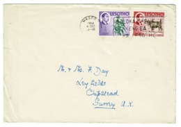 Ref 1333 - 1968 Lesotho Cover 1 1/2c Rate To Chipstead Surrey UK - Slogan Postmark - Lesotho (1966-...)
