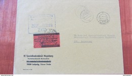 ZKD: Brief Mit ZKD-Kastenstempl WE Spezialbaukombinat An Eine Fa. Die Nicht Dem ZKD Angeschl. War, Vom 29.1.68 ZKD 7 Rot - Service Central De Courrier