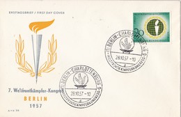 Berlijn - FDC 28 Oktober 1957 - Welt-Frontkämpfer-Kongress, Berlin - M 177 - FDC: Briefe