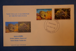 401 NOUVELLE CALEDONIE BELLE LETTRE 1980 CRUSTACéS AQUARIUM NOUMEA + AFFRANCHISSEMENT PLAISANT - Storia Postale