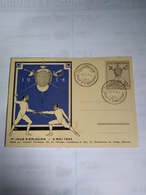 Fencing Escrime 1954 Illustrated Fdcard - Maschinenstempel (EMA)