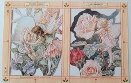 Page Moderne (1996) De Découpi, 2 Images. Thème: Flower Fairies. Fées Des Fleurs. From Mary Barker 1899. Gaufrée - Autres & Non Classés