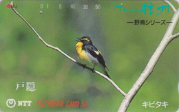 Télécarte Japon / NTT 270-164 A ** ONE PUNCH ** - Animal - OISEAU BRUANT - BIRD Japan Phonecard - Zangvogels