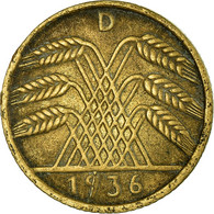 Monnaie, Allemagne, République De Weimar, 5 Reichspfennig, 1936, Munich, TTB - 5 Renten- & 5 Reichspfennig