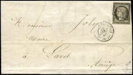 Let EMISSION DE 1849 - 3a   20c. Noir Sur Blanc, Obl. GRILLE S. LAC, Càd T15 ASSEMBLEE NATIONALE/POSTES 26/1/50, TB. C - 1849-1850 Cérès