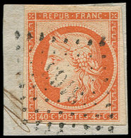 EMISSION DE 1849 - 5    40c. Orange, Obl. PC 3166 S. Fragt, Frappe TTB - 1849-1850 Ceres