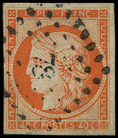 EMISSION DE 1849 - 5    40c. Orange, Oblitéré PC 78, TB. C - 1849-1850 Cérès