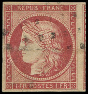 EMISSION DE 1849 - 6a    1f. Carmin Clair, Obl. GROS POINTS, TB - 1849-1850 Cérès