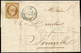 Let PRESIDENCE - 9    10c. Bistre-jaune, Obl. PC 1579 S. LAC, Càd T15 JOINVILLE-S-MARNE 11/10/54, TTB - 1852 Luis-Napoléon