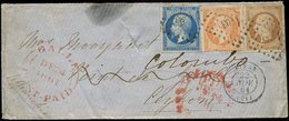 Let EMPIRE NON DENTELE - 13B, 14B Et 16, Ce Dernier Entamé, Obl. PC 1103 S. Env., Càd T15 DINAN 22/11/61, Arr. GALLE (Ce - 1853-1860 Napoleone III