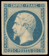 (*) EMPIRE NON DENTELE - 15a  25c. Bleu Laiteux, Très Frais Et TB - 1853-1860 Napoleone III