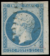 EMPIRE NON DENTELE - 15   25c. Bleu, Oblitéré PC Léger, Petit Bdf, TTB/Superbe - 1853-1860 Napoleon III