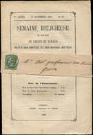 Let EMPIRE DENTELE - 19    1c. Olive, Obl. Càd T15 FREJUS 20/11/68 S. Bande De LA SEMAINE RELIGIEUSE, Doc. Complet Et TT - 1862 Napoléon III