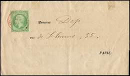 Let EMPIRE DENTELE - 20    5c. Vert, Obl. Càd ROUGE PARIS SC 7/7/65 S. Imprimé Société Médicale Du Louvre, RR Et TB - 1862 Napoléon III