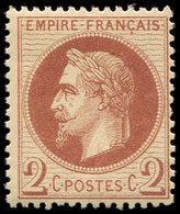** EMPIRE LAURE - 26B   2c. Rouge-brun Clair, T II, Très Frais Et TTB - 1863-1870 Napoléon III. Laure