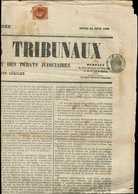 Let EMPIRE LAURE - 26A   2c. Rouge-brun, T I, Obl. Càd Rouge Des IMPRIMES S. La Gazette Des Tribunaux Du 24/6/69, TB - 1863-1870 Napoléon III. Laure