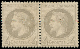 * EMPIRE LAURE - 27A   4c. Gris, T I, PAIRE, TB - 1863-1870 Napoléon III. Laure