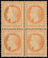 ** EMPIRE LAURE - 31   40c. Orange, BLOC De 4, PAIRE Supérieure *, TB - 1863-1870 Napoléon III. Laure