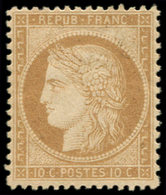 * SIEGE DE PARIS - 36   10c. Bistre-jaune, Ch. Un Peu Forte, Bien Centré, TB - 1870 Assedio Di Parigi