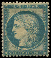 * SIEGE DE PARIS - 37b  20c. Bleu, Papier Jaunâtre Dit De La "Commune", TB - 1870 Assedio Di Parigi