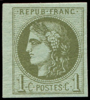 * EMISSION DE BORDEAUX - 39C   1c. Olive, R III, Petit Bdf, TB/TTB. C - 1870 Emisión De Bordeaux