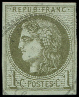 EMISSION DE BORDEAUX - 39B   1c. Olive, R II, Oblitéré Càd Perlé, TB - 1870 Emisión De Bordeaux