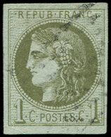 EMISSION DE BORDEAUX - 39C   1c. Olive, R III, Pos. 13, Obl., TB - 1870 Emisión De Bordeaux