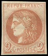* EMISSION DE BORDEAUX - 40B   2c. Brun-rouge, R II, Frais, TB/TTB - 1870 Emisión De Bordeaux