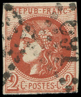 EMISSION DE BORDEAUX - 40Ba  2c. ROUGE-BRIQUE, R II, Obl. GC, TB. Br Et C - 1870 Emisión De Bordeaux