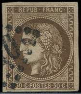 EMISSION DE BORDEAUX - 47   30c. Brun, Oblitéré GC, TB - 1870 Emisión De Bordeaux