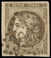EMISSION DE BORDEAUX - 47   30c. Brun, Oblitéré GC 3903, TB - 1870 Emisión De Bordeaux
