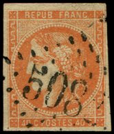EMISSION DE BORDEAUX - 48   40c. Orange, Obl. GC 5082 De BEYROUTH, TB. Br - 1870 Emisión De Bordeaux
