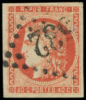 EMISSION DE BORDEAUX - 48d  40c. ROUGE-SANG, Obl. GC 532, TTB - 1870 Emisión De Bordeaux