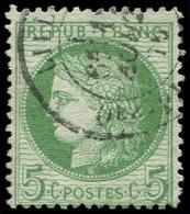 CERES DENTELE - 53e   5c. Vert, Papier FILIGRANE Et Fond Ligné, Obl., TB. C - 1871-1875 Cérès