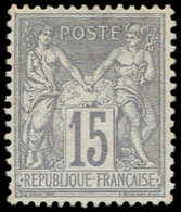 (*) TYPE SAGE - 77   15c. Gris, Bon Centrage, TB - 1876-1878 Sage (Type I)