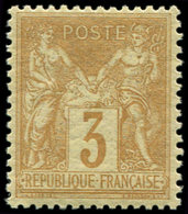 ** TYPE SAGE - 86    3c. Bistre-jaune, Frais Et TTB - 1876-1878 Sage (Type I)