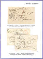 Let OBLITERATIONS PAR DEPARTEMENTS - 8/ARIEGE 3 Cursives 8/La BASTIDE/de-SEROU S. 3 Lettres Avec Càd T12 FOIX Dont Un En - 1849-1876: Periodo Classico