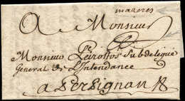 Let OBLITERATIONS PAR DEPARTEMENTS - 8/ARIEGE Marque Manuscrite "Mazeres" Sur LAC De 1740, TB - 1849-1876: Periodo Classico