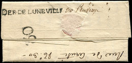 Let OBLITERATIONS PAR DEPARTEMENTS - 52/MEURTHE & MOSELLE MP DEB. DE LUNEVILLE Et Marque D'arrivée Manuscrite 30 Pluvios - 1849-1876: Periodo Clásico