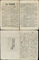 Let BALLONS MONTES - Journal LA CLOCHE Du 30/11/70, Correspondance En Anglais Adressée En Pologne (probablement Sous Env - War 1870